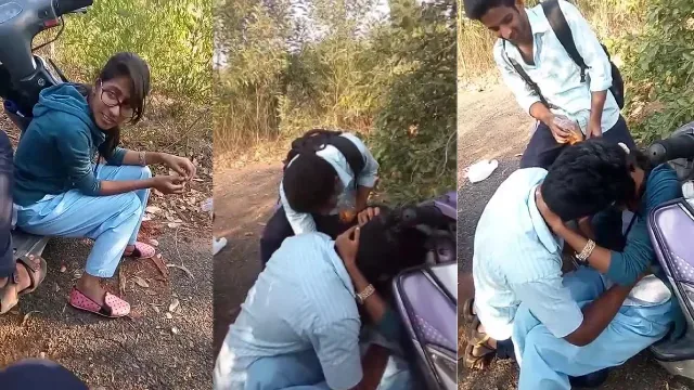 Swathi Teacher Fucking With Students in Forest For Money 22